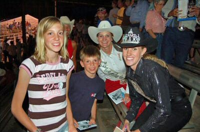 Laramie River Dude Ranch guests enjoying Cheyenne Frontier Days Rodeo