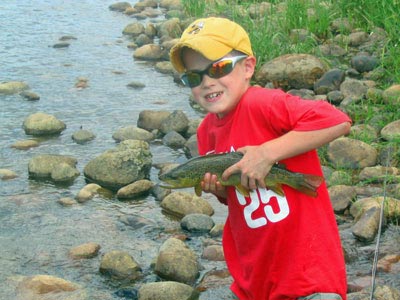 Kids just love to catch fish.